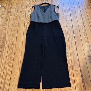 J. Crew Elegant Black and Gray Jumpsuit